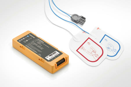 Mindray AED battery and electrode pads, replaced during annual maintenance
